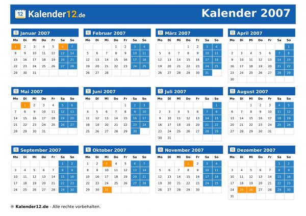 Kalender 2007