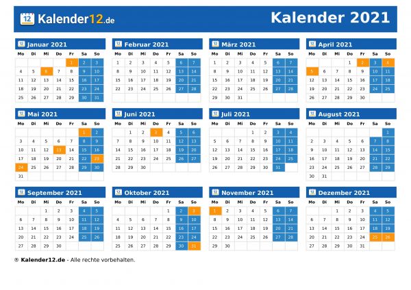 Kalender 2021